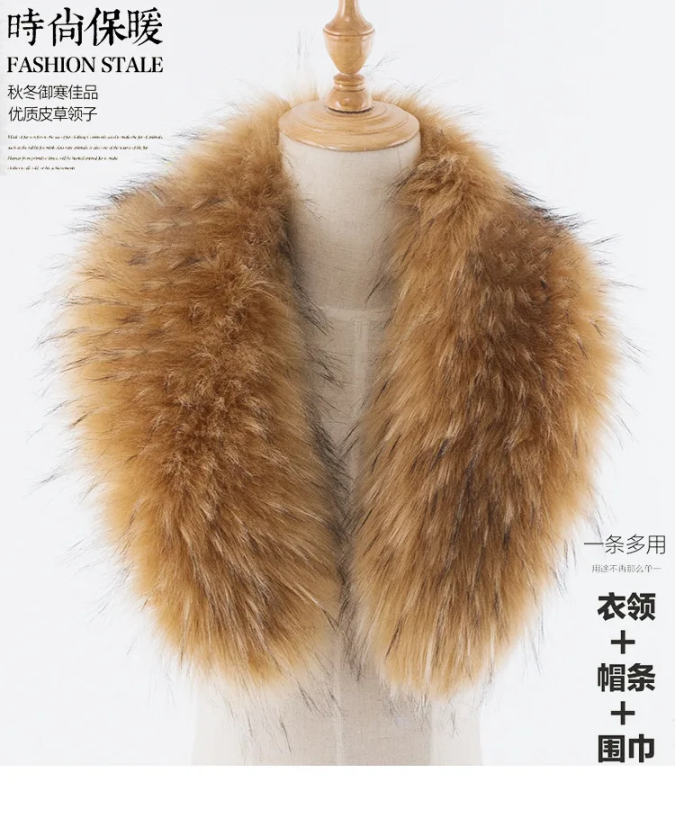 Natural fox raccoon silver fox fur collar neck neck ladies fur decoration, high street private made