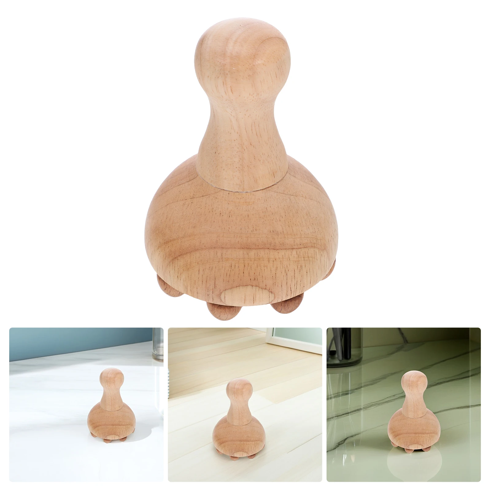 

Natural Wood Massage Roller Stick Ergonomic Body Massager Acupoint Stimulating Beads Home Office Use Cellulite Removal Meridian