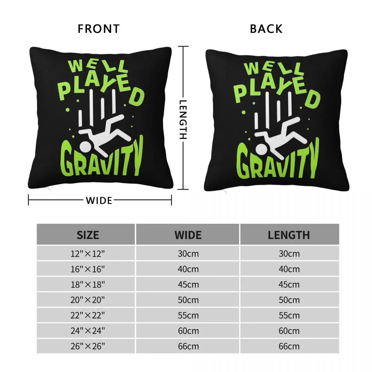 Falling Broken Bone Well Played Gravity Pillowcase Polyester Linen Velvet Creative Zip Decorative Bed Cushion Cover
