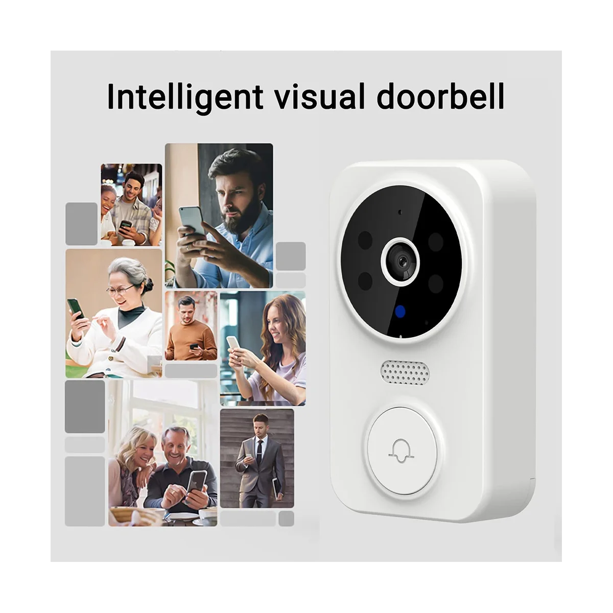 Video Doorbell Smart Doorbell Wireless Remote Video Doorbell Intelligent Visual Doorbell 2.4Ghz WiFi