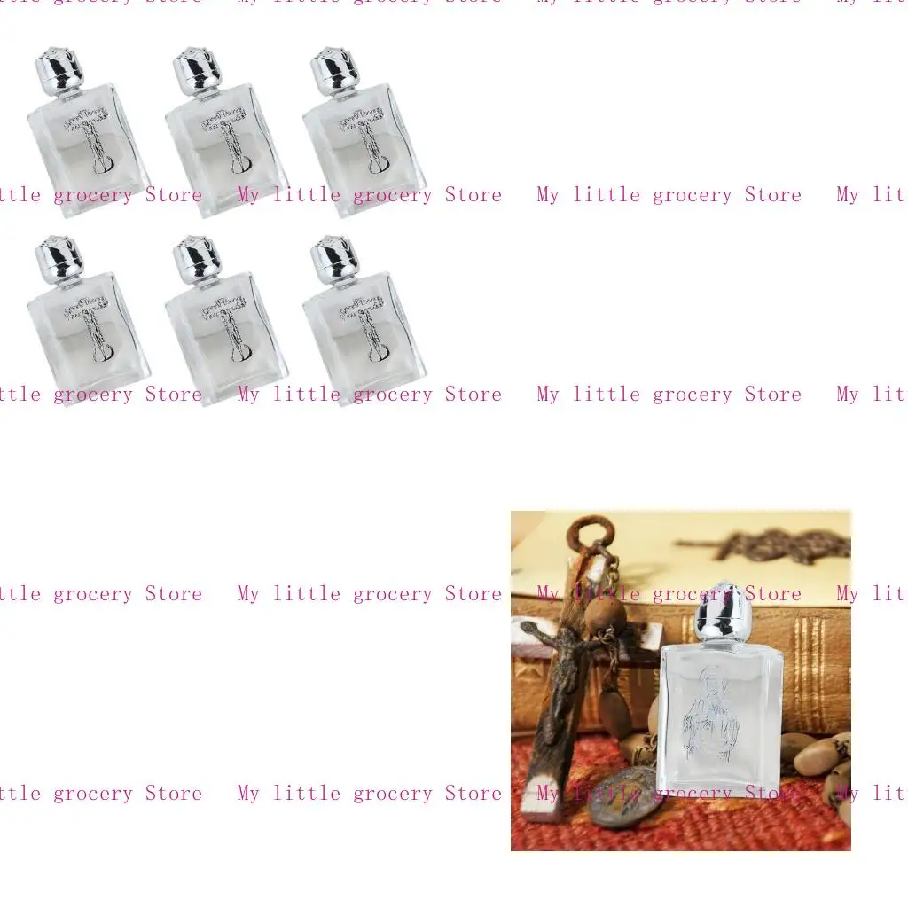 D5BD 6pieces زجاجات زجاجية مربعة أكثاق المياه تصميمًا مضغوطًا للاستخدام الروحي