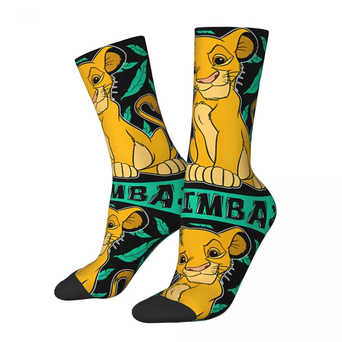 Hip Hop Vintage Gorgeous Crazy Men's compression Socks Unisex The Lion King Street Style Seamless Printed Funny Novelty Happy