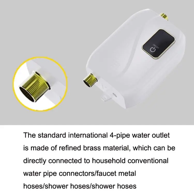 Mini chauffe-eau électrique instantané 3000W avec affichage LED, chauffe-eau 110V sur demande avec télécommande