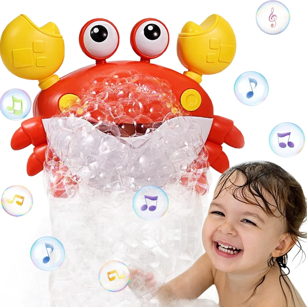 

Toddler Bath Water Play Bath Crab Bubble Machine Toys, Bathroom Water Play Parent-child Interactive Toys, Batteries Not Included