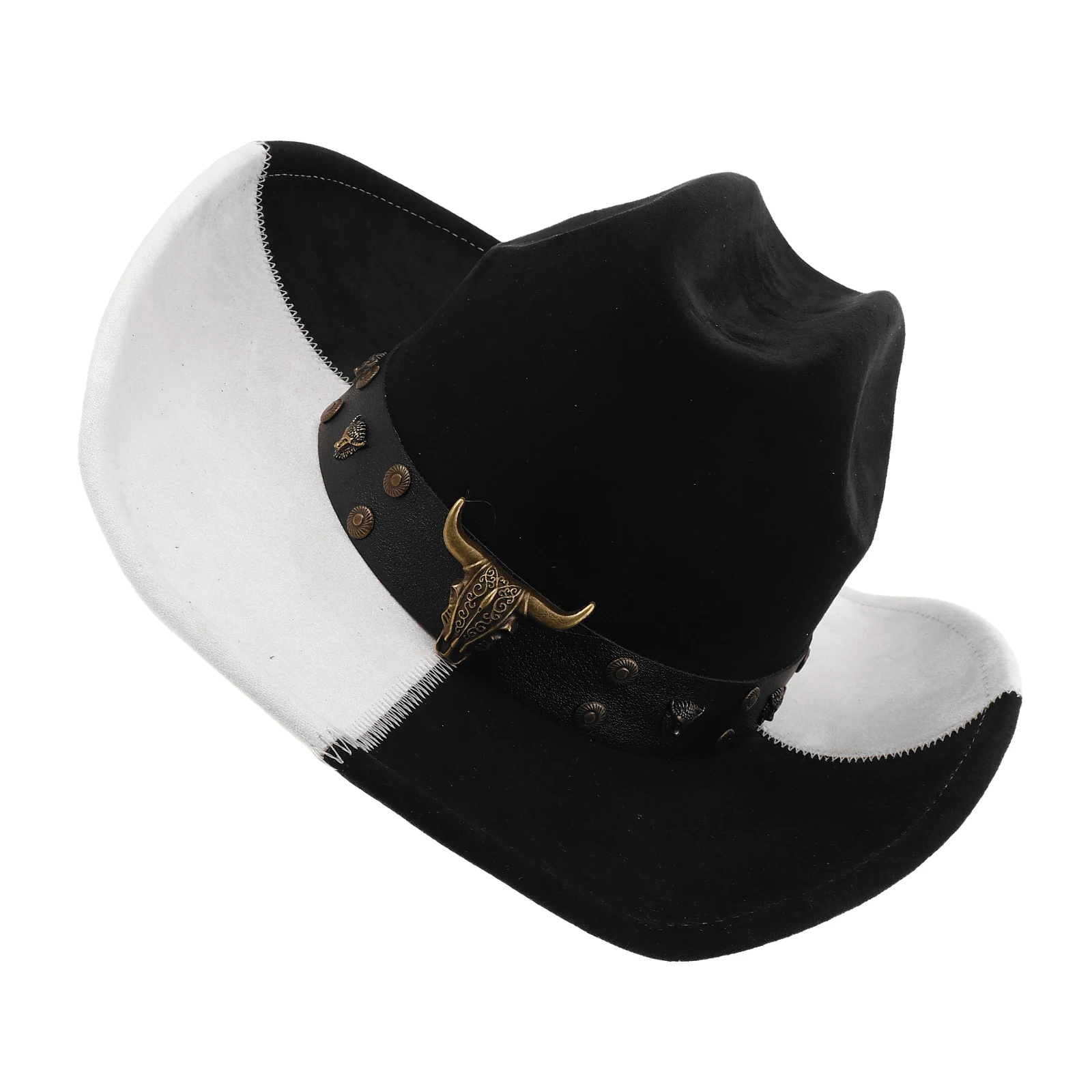 

Western Cowboy Hat for Men Outdoor Wide Brim with Strap Women Beach Cap Fedora Hats