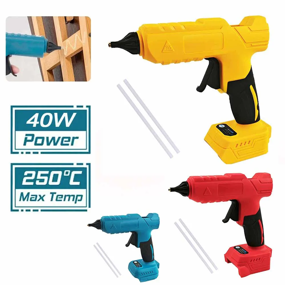 

Electric Hot Melt Glue Gun for Dewalt/Makita/Milwaukee 18V Battery Electric Glue Gun 11mm Glue Stick Hot Melt Welding Air Gun