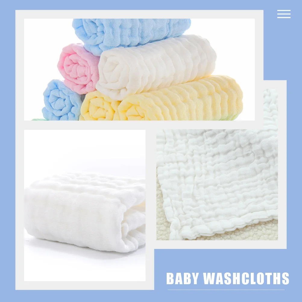 น้ําลายมือ Muslin Washcloths Essentials สําหรับใบหน้า Drool ผ้าขนหนูเรอทารกแรกเกิด