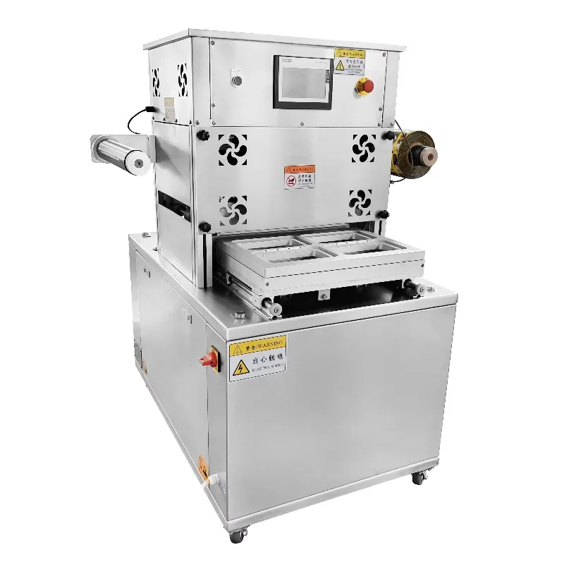 Modified Atmosphere Packaging Machine Rotary Type Gas Flush Sealer High Speed Meat Plant Customized