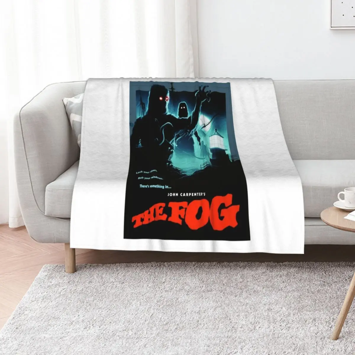 When The Fog Rolls In... The Terror Begins! Throw Blanket anime Fashion Sofas Cute for sofa Winter beds Blankets
