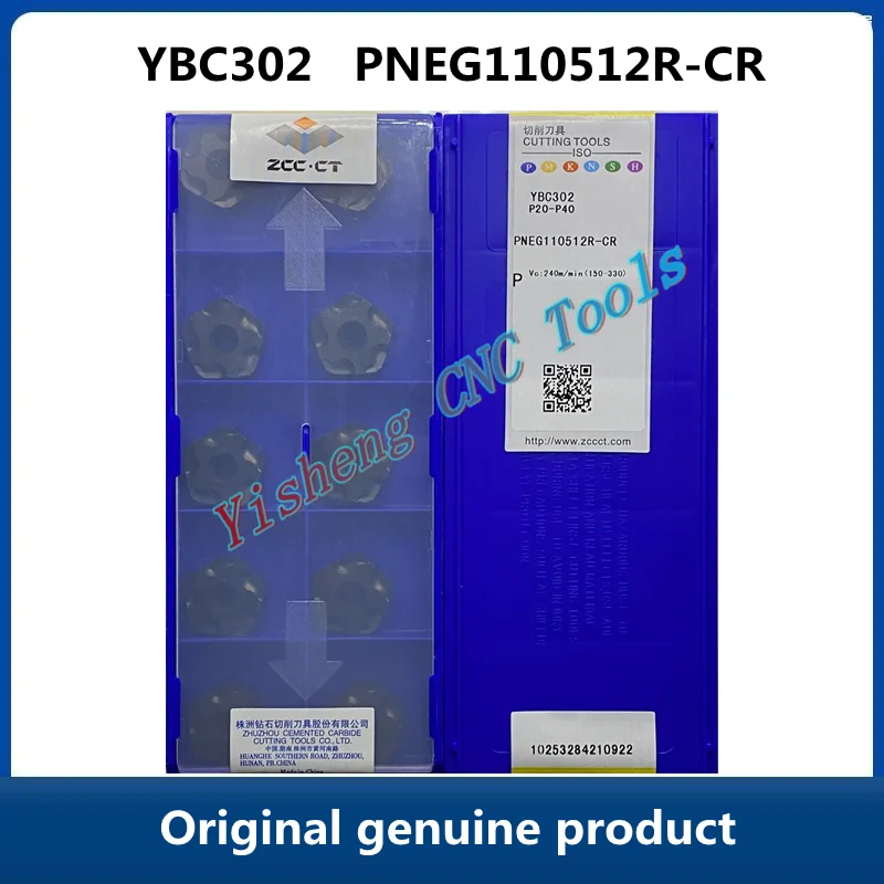 

Original genuine product ZCC CT YBC302 YBD152 PNEG110512R-CR YBD252 Milling Cutter Inserts CNC cutting tools