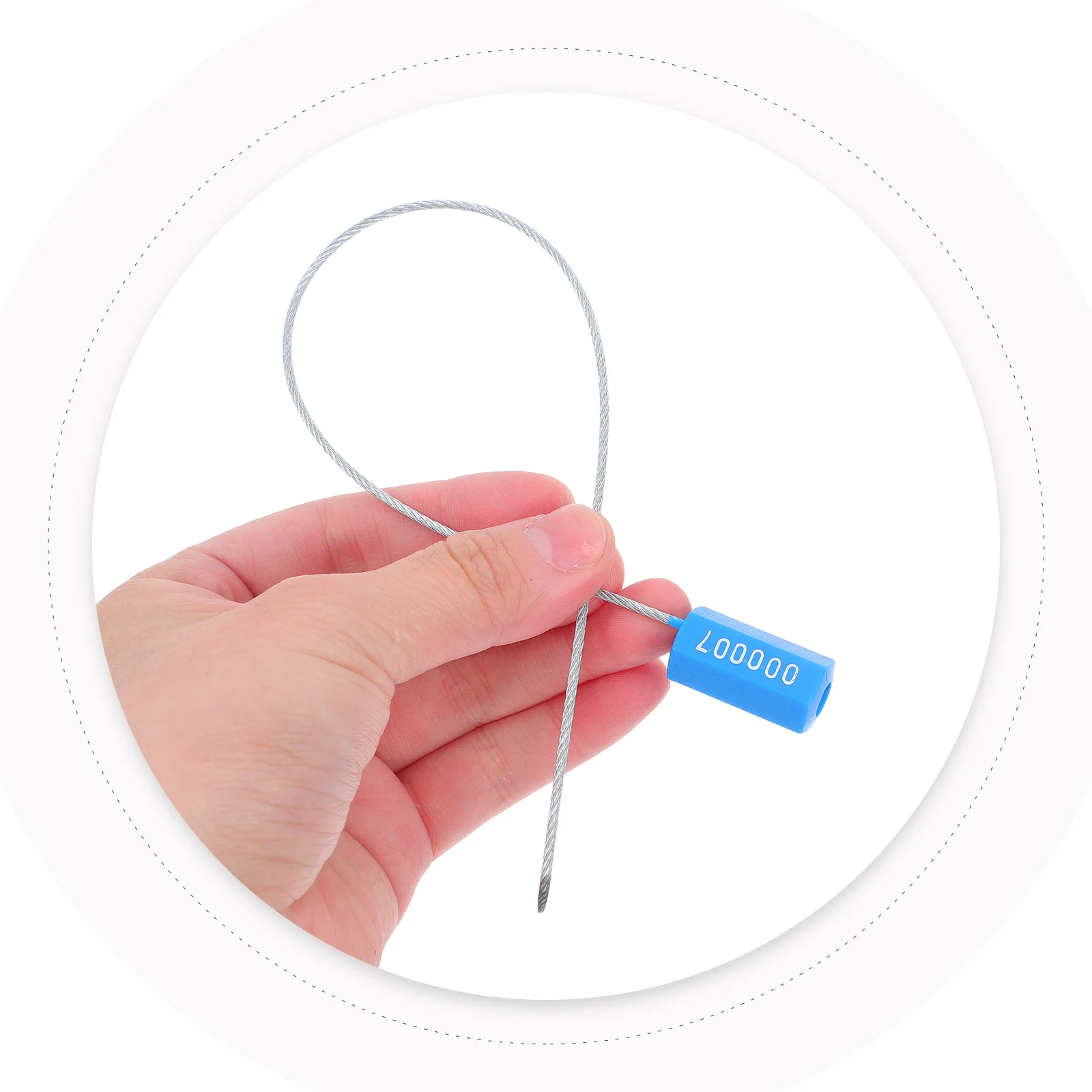 

100Pcs Steel Cable Seals Wide Temperature Range Simple Install Self Locking Shipping Tags for Secure Transportation
