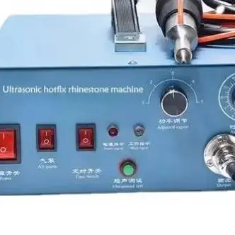 2026 HOT  220V Rhinestone Hotfix Transfer Fixing Machine Ultrasonic Apparel Diamond Template Machine for Setting Hot Fix