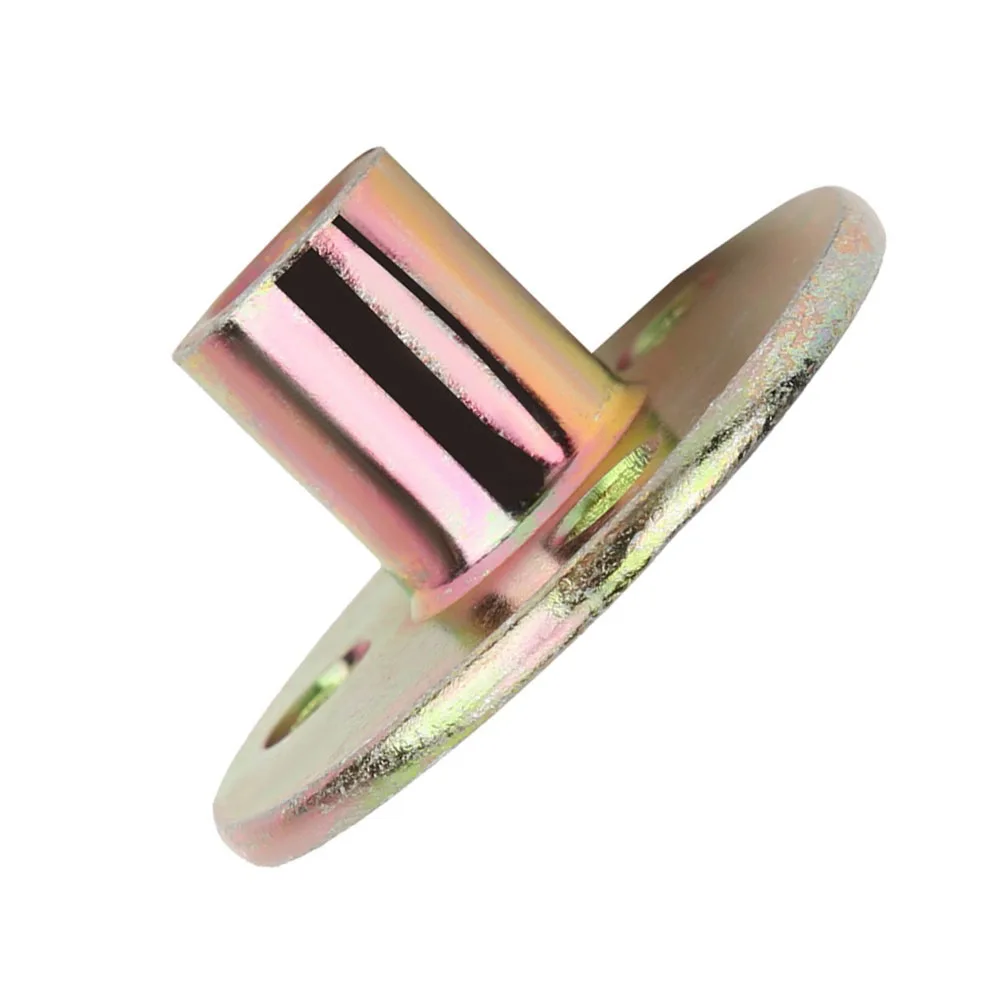 Secure Installation Nut Nut Flange Gold M8 T-nut Easy Installation Round Base Plate Three-hole Flange Design Leg Installation