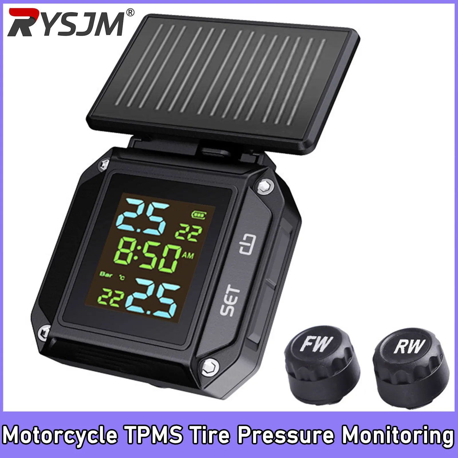 Motorcycle Wireless Tire Pressure Detector Motorcycle Tire Pressure Monitor M-04 Combination Digital Display External Sensor