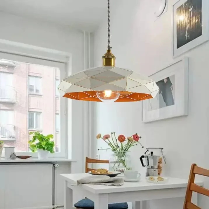 Nordic style chandelier creative restaurant lamp modern minimalist bedroom chandelier personality diamond hanging lamps