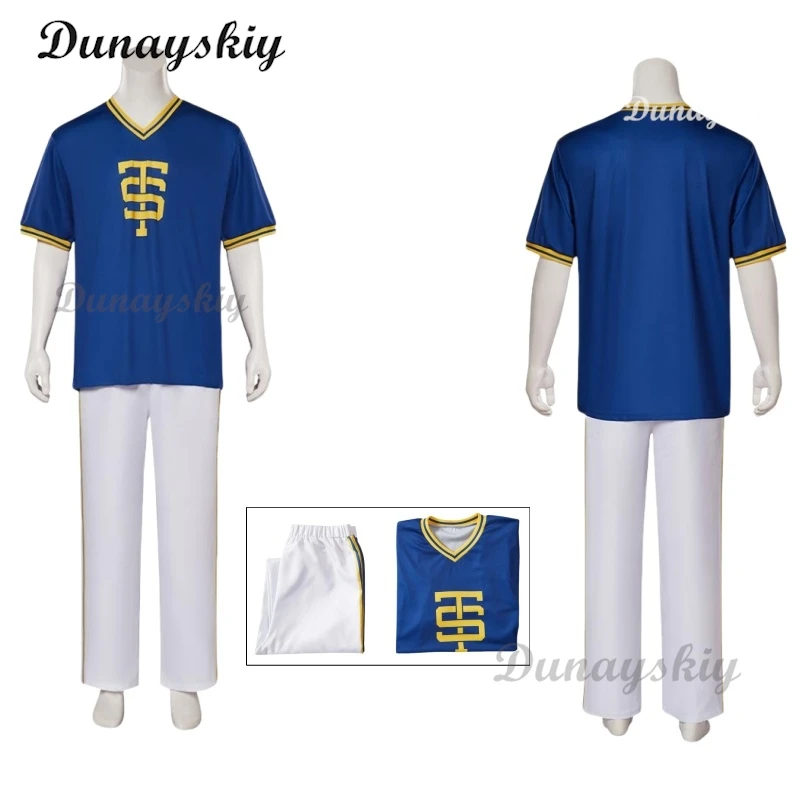 

Blue Top Pants Taylor Cosplay Cheerleader Men TS Shake It Off Blue Yellow Cheerleading Outfits Halloween Party Concert Costume
