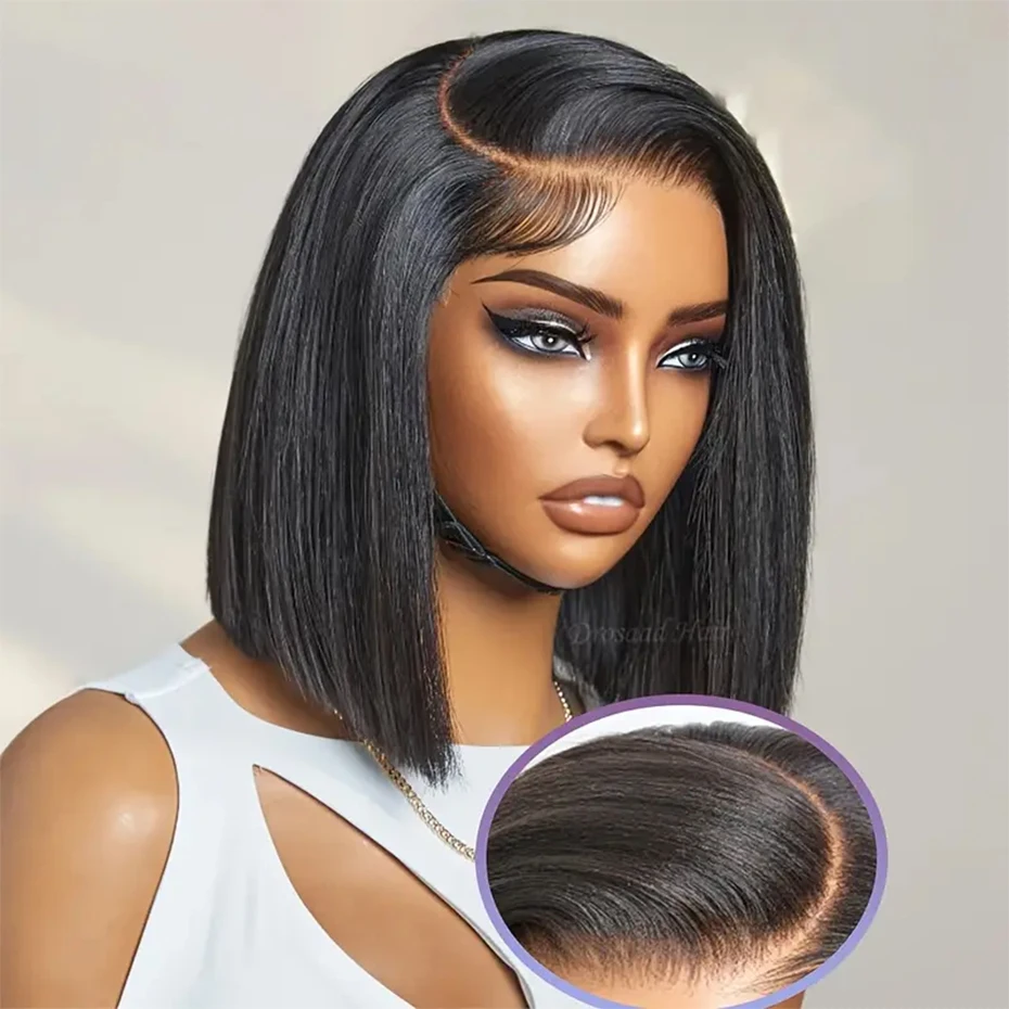 

Парик из натуральных волос 13x6 Full Lace Front, прямой, черный, 13x4 Lace Frontal, для женщин, Remy, вьетнамский, 5x5, без клея, готовый к носке