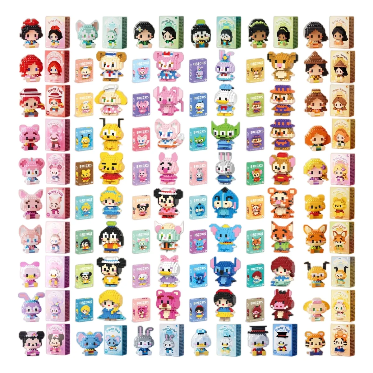 Blocs de construction Disney style LinaBell StellaLou, figurines de princesse de dessin animé, briques, jouets d'assemblage pour enfants, modèle cadeau