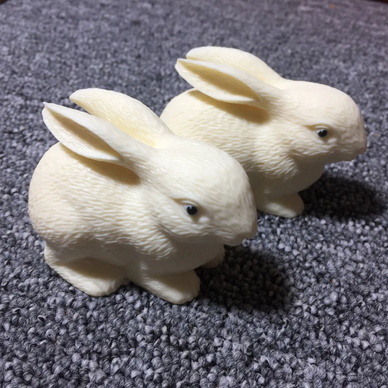 

Ivory Nut Carved Cute Zodiac Little Bunny8*5*5cmBodhi Seeds Home Living Room Desktop Crafts Ornaments