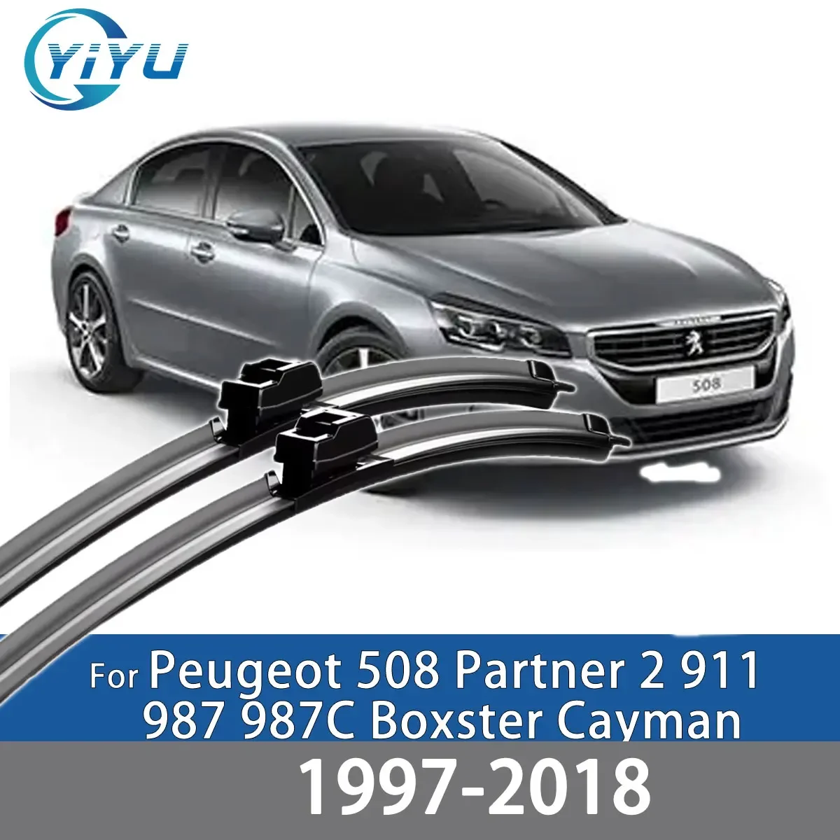 

2PCS Car Front Wiper Blades For Peugeot 508 Partner 2 911 987 987C Boxster Cayman 1997-2018 Windshield Windscreen Accessories