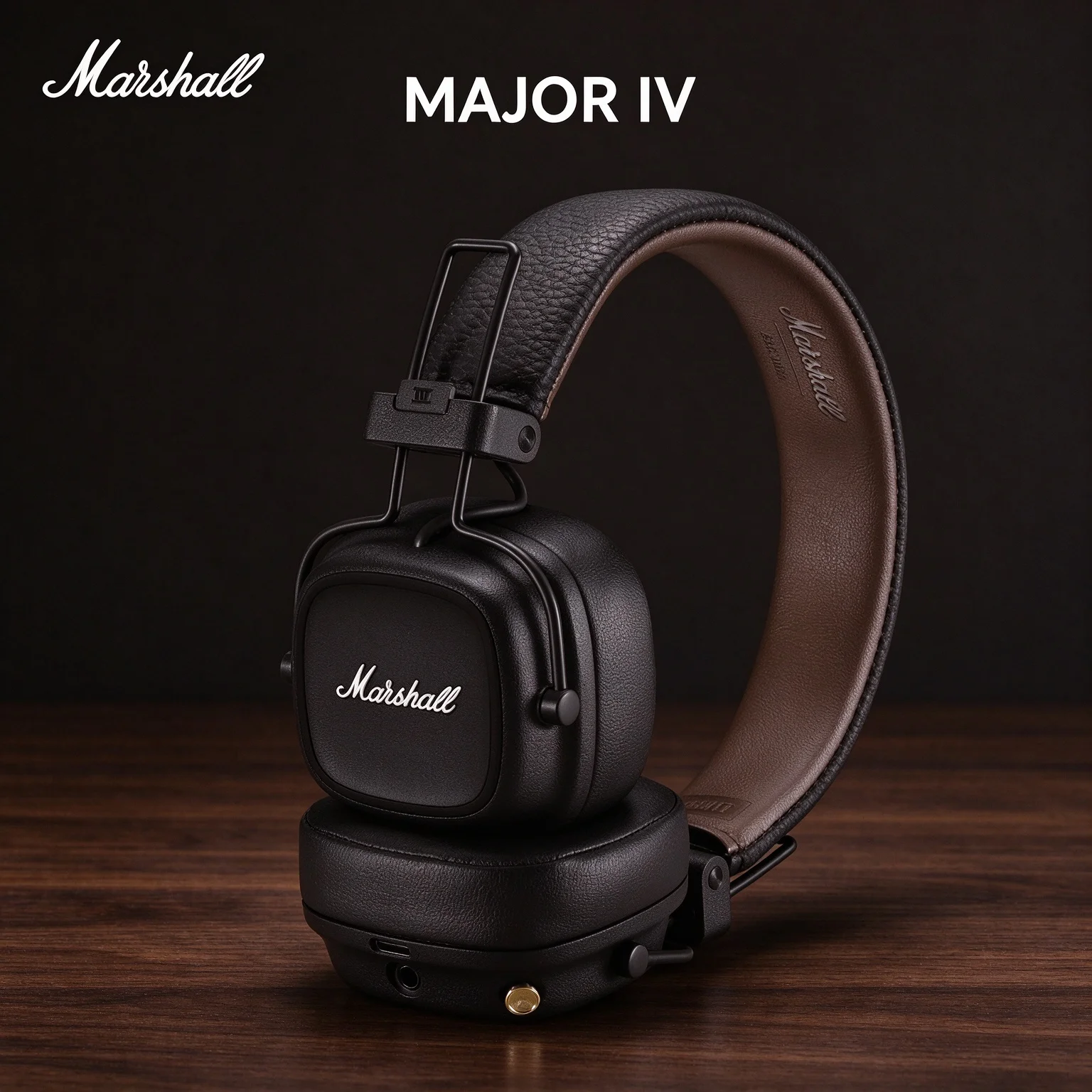 Marshall MAJOR IV On-Ear Bluetooth Headphones, Ergonomic Fit, 40mm Dynamic Drivers, 3.5mm Audio Cable for Wired Listening Mode