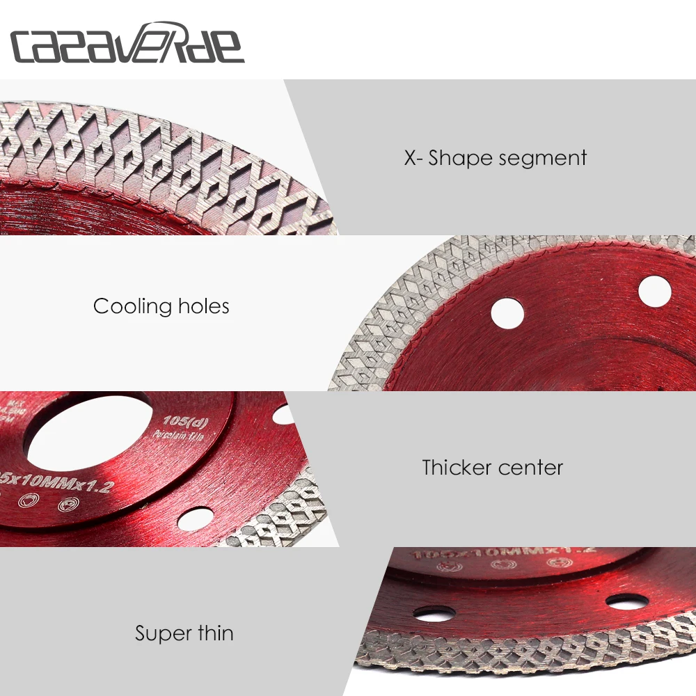 Gratis Verzending DC-SXSB03 5 Inch Diamond Cirkelzaagblad 125Mm Voor Snijden Porselein En Keramische Tegel Zaagblad