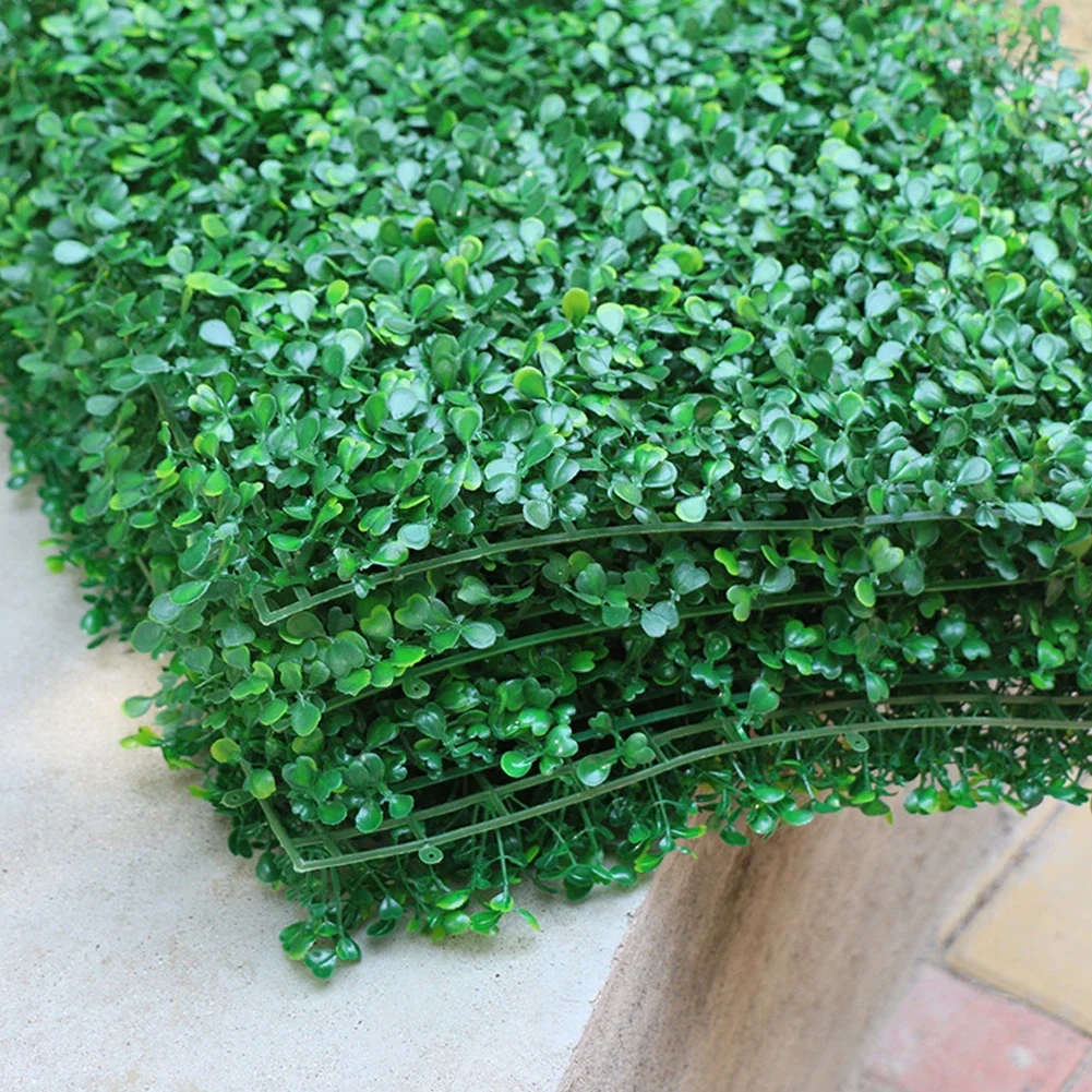 Artificial Plant Simulated Lawn Foliage Hedge Grass Mat Greenery Panels Fence Garden Home Walls Decoration Non Fading 40x60cm