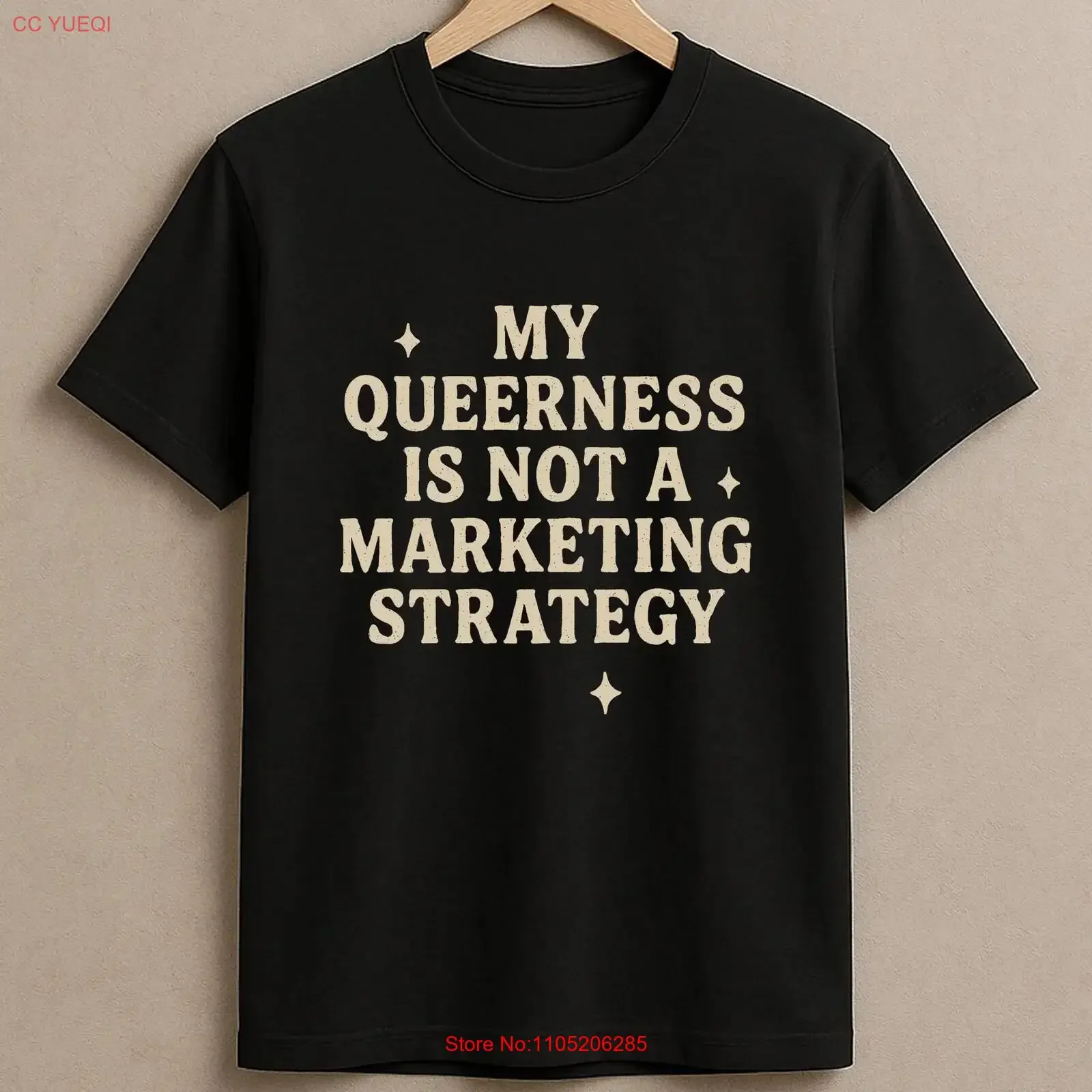 تي شيرت My Queerness Is Not A Marketing Strategy تي شيرت LGBTQ وهمي للمثليين غسل الوردي غير ثنائي عبر فخر الهوية السياسة خمر #1