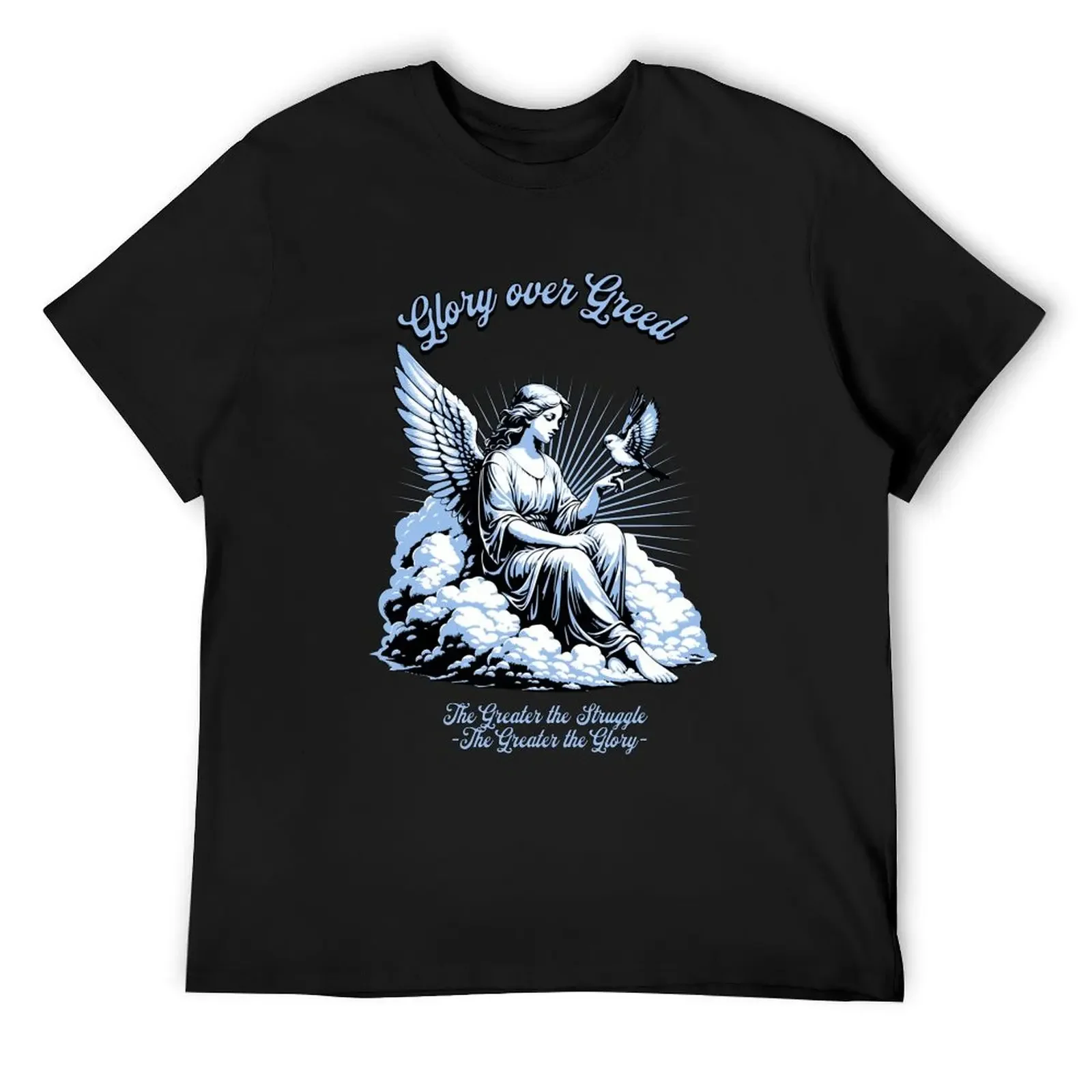 Glory Over Greed Clouded T-Shirt kawaii clothes plus size tops mens graphic t-shirts big and tall