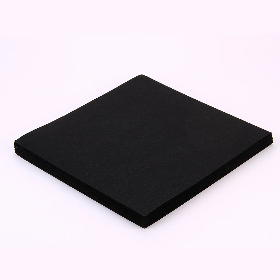 Felt Fabric Soft Non-woven Black Set Felt Fabric 10 Sheet DIY Sewing Dolls Crafts Material 1mm Thick 30X30CM