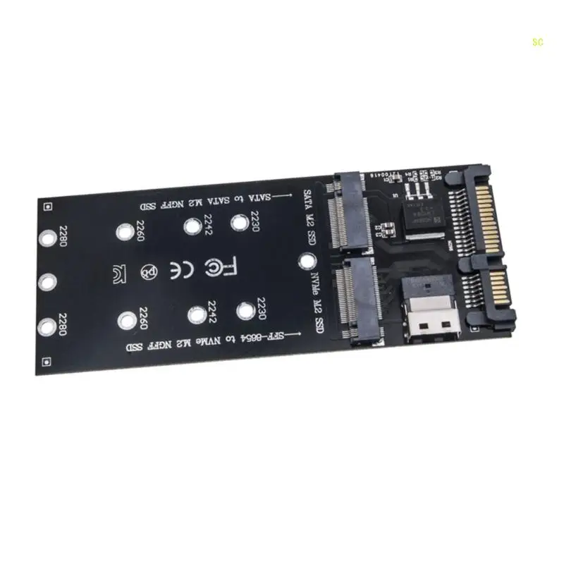 Add On Card NGFF M.2 Adapter SATA3 Raiser M.2 to Adapter NVMe SSD to SFF-8654 Expansion Card 30/42/60/80mm Dropshipping