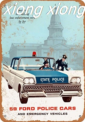 Metal Sign - 1959 Ford Police Cars - Vintage Look