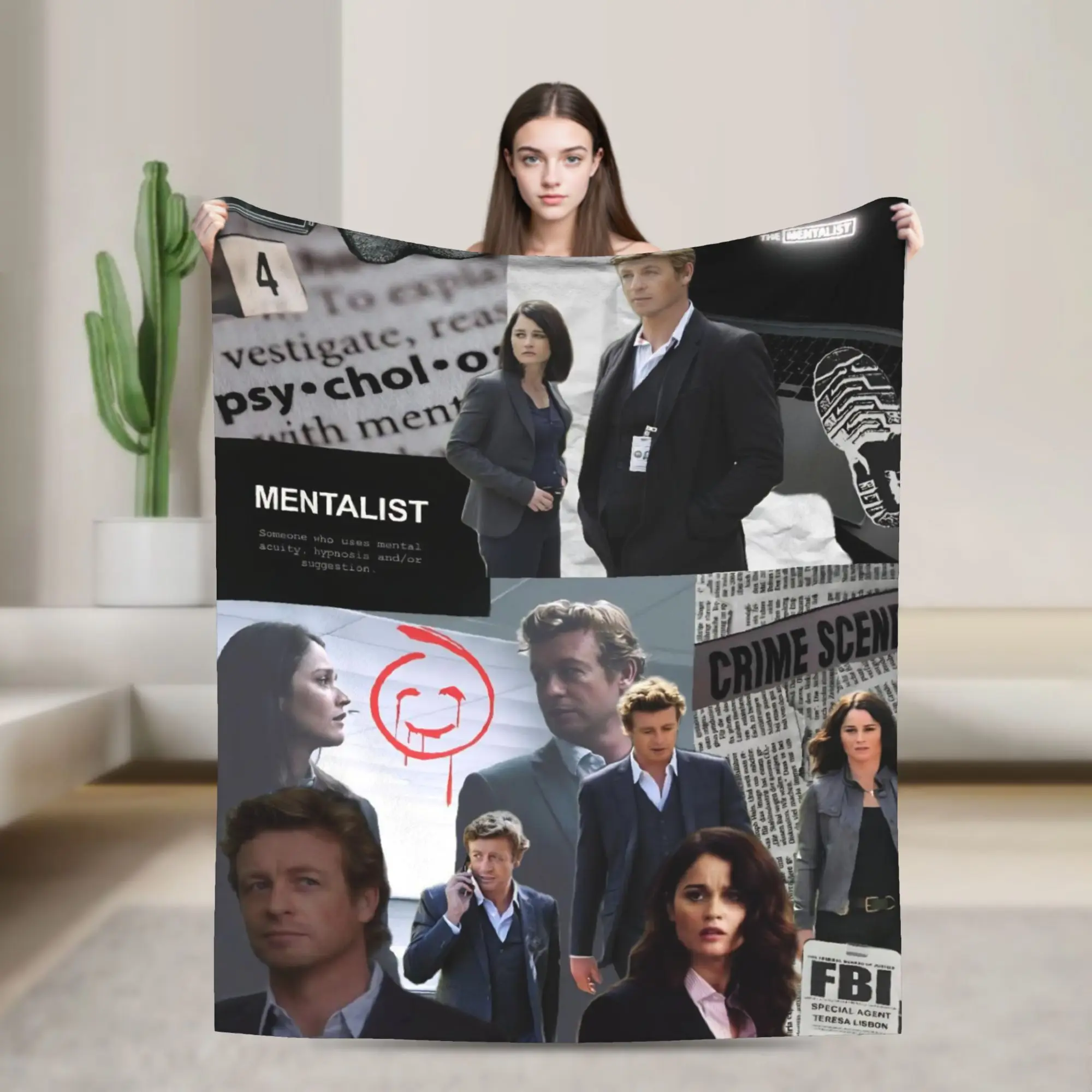 Super Soft The Mentalists Throw Blanket Premium Fleece Flannel Lightweight  Bed Blanket Cozy Fluffy Blankets All Season Use