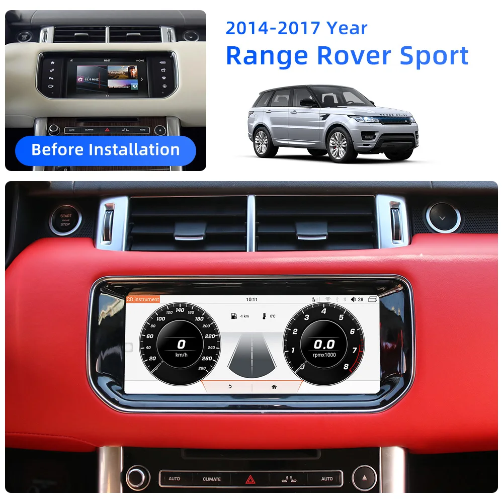 Автомобильный DVD-плеер 10,25 дюйма, Android Auto Carplay для Range Land Rover Sport 2014-2017, полносенсорное стерео радио, GPS-навигация