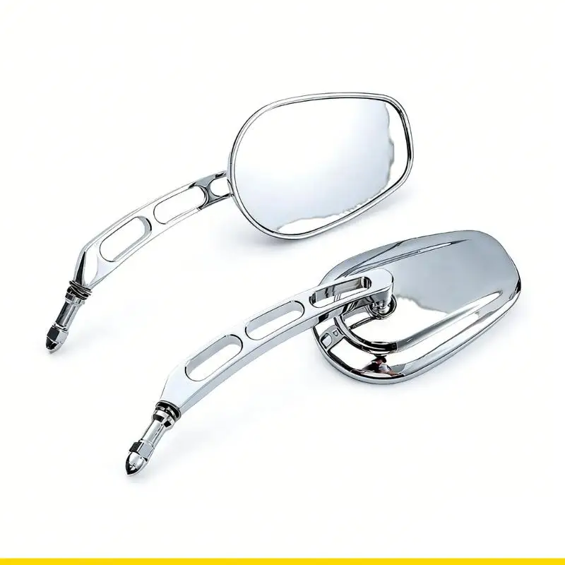 SZCH 2 Items Extended Stem 8mm Motorcycle Rear View Mirrors With Enhanced Visibility