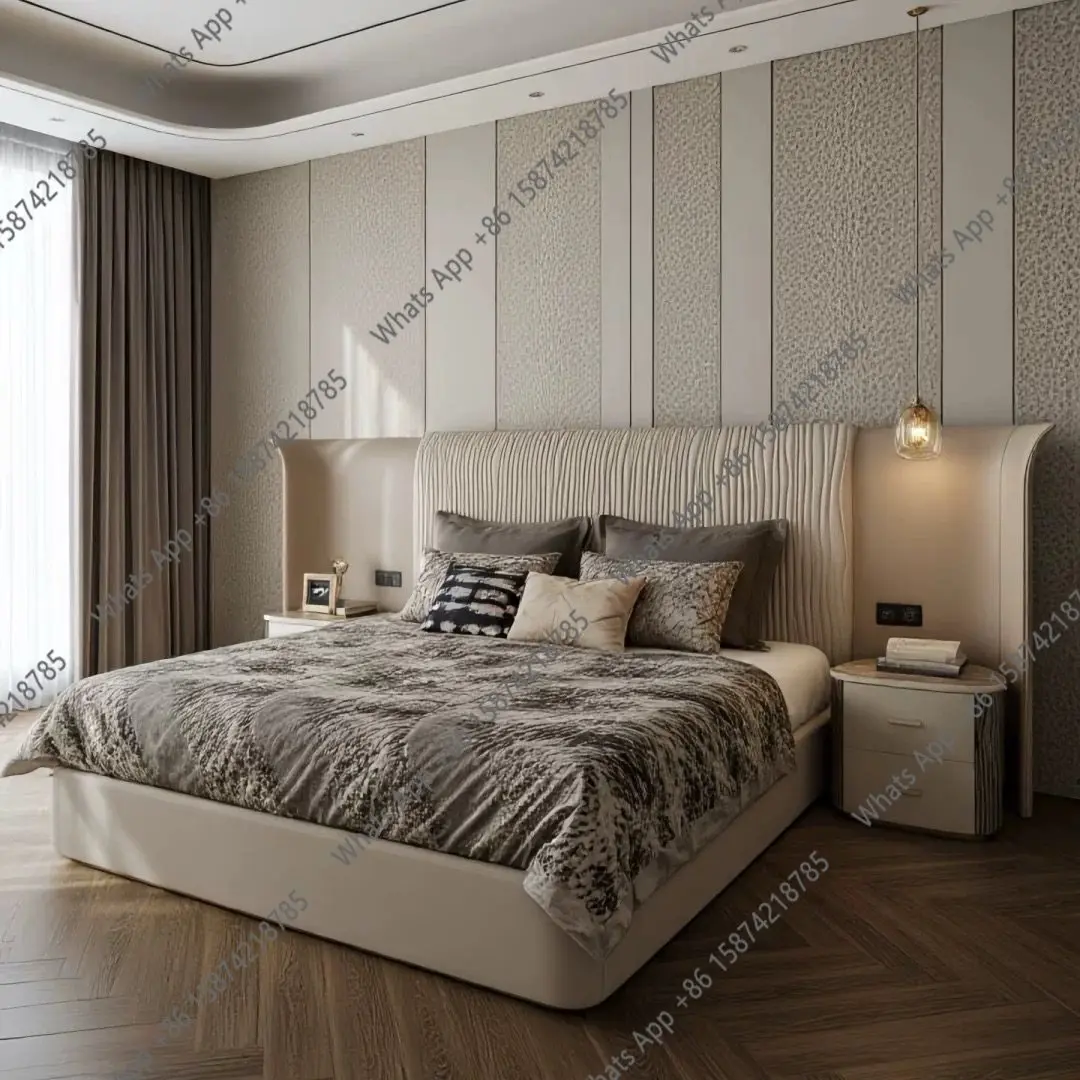 Italian light luxury bedroom bedside table modern simple bedside table storage high-end custom luxury designer