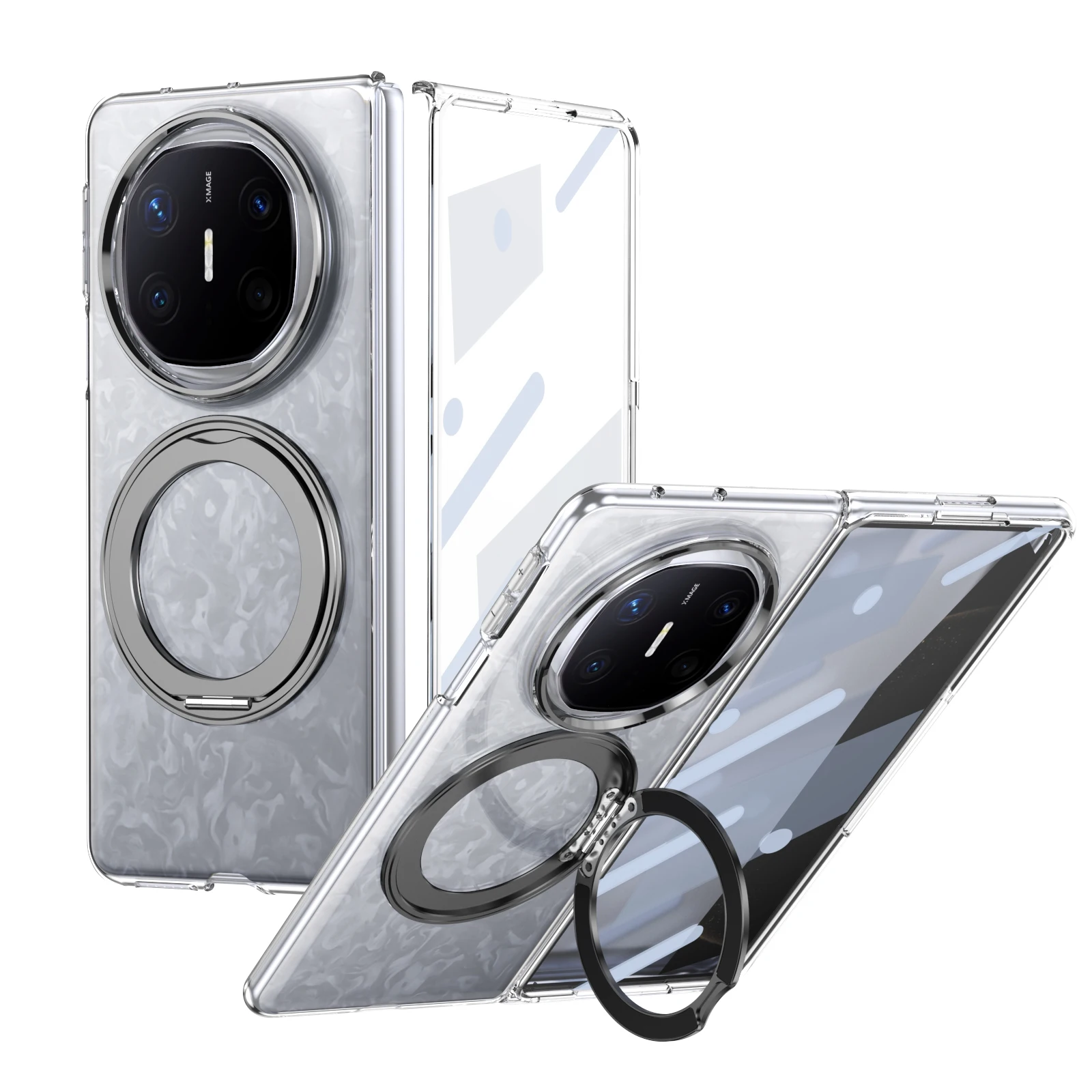 

Прозрачный акриловый магнитный чехол для зарядки Honor Magic V5 Vs3 V3 360° ° Противоударный чехол для телефона с вращающимся кронштейном и экономией экрана