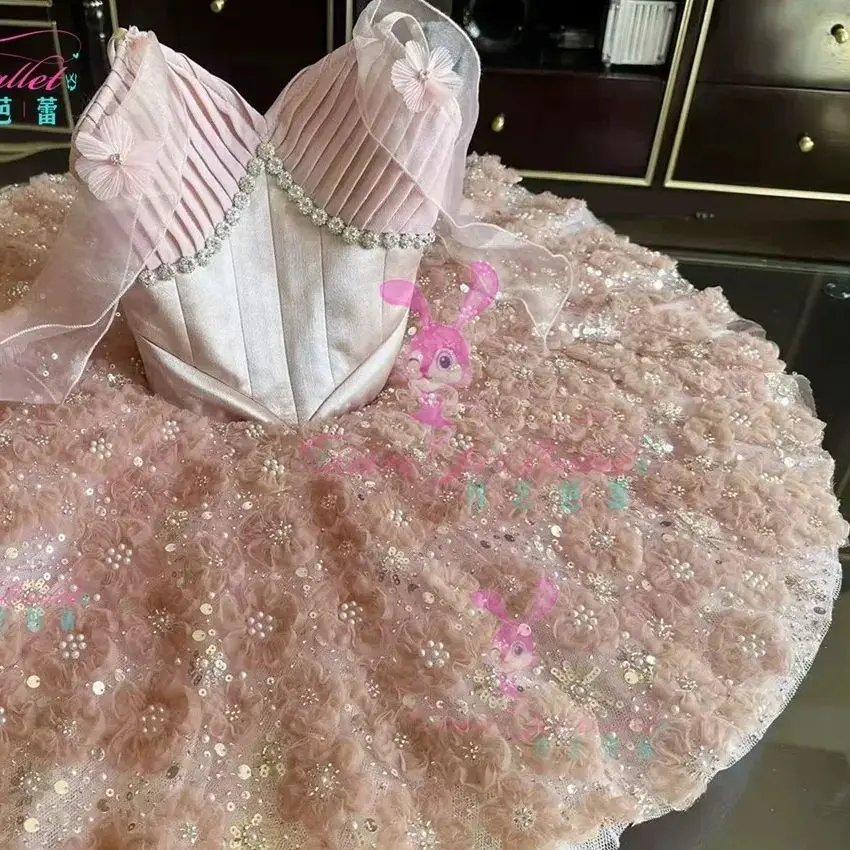 Danyi professional ballet pink fairy doll general performance dress plate skirt tutu dress competition dress performance customi