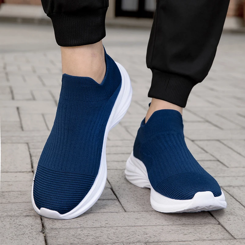 حذاء رجالي أحذية رياضية تنفس شبكة الانزلاق على احذية الجري في الهواء الطلق عدم الانزلاق زوجين الركض التدريب المشي لمسافات طويلة أحذية رياضية