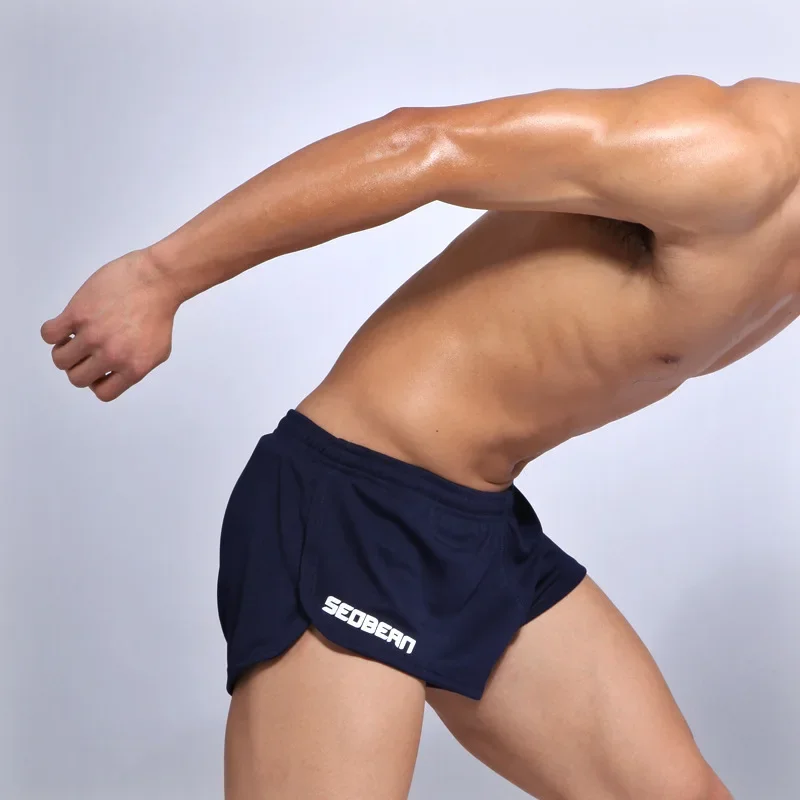 Men Knickers Homewear Yoga Running Gym Sports Panties Breathable Arrow Shorts Pouch Bulge Underpants Male Sleep Bottoms