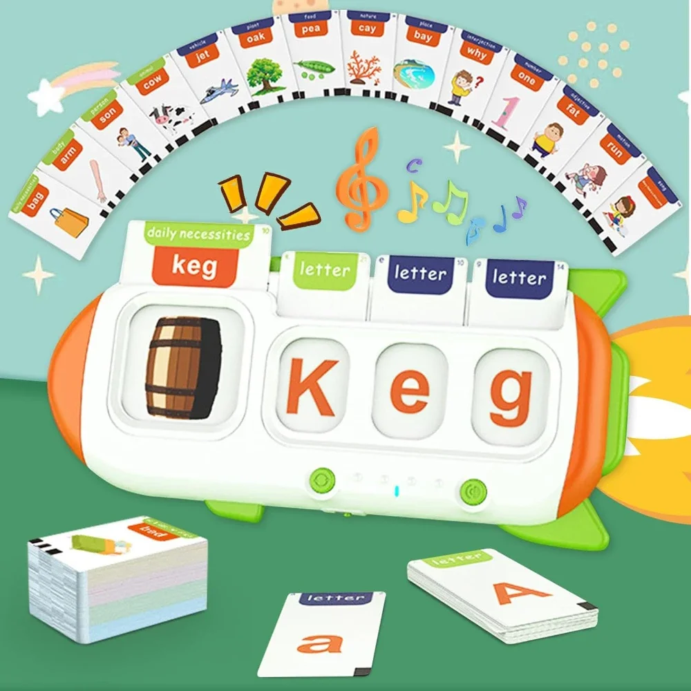 Juguetes de aprendizaje para niños, juguete de terapia del habla, tarjetas Flash parlantes para niños pequeños de 2 a 6 años, juegos a juego de letras con palabras visuales de 107