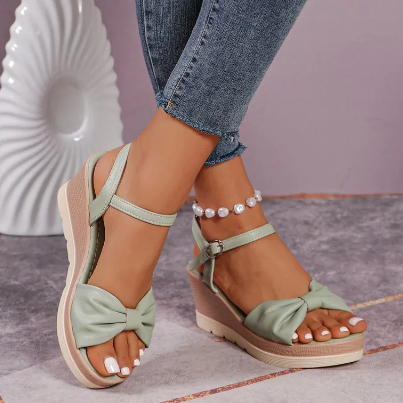 Women Platform High Heels Sandals  Summer New Wedges Open Toe Dress Shoes Female Fashion Slippers Walking Slides Mujer Pumps image 4