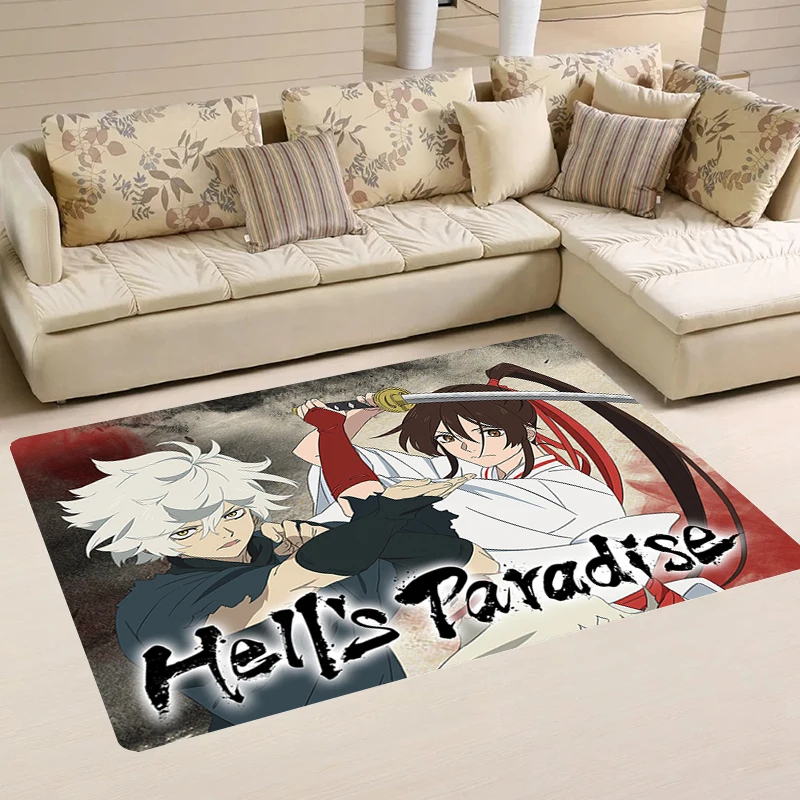 

Rugs Anime Hells Paradise Carpet Entrance of House Home Aesthetic Room Decoration Balcony Kitchen Rug Door Mat Carpets Foot Mats