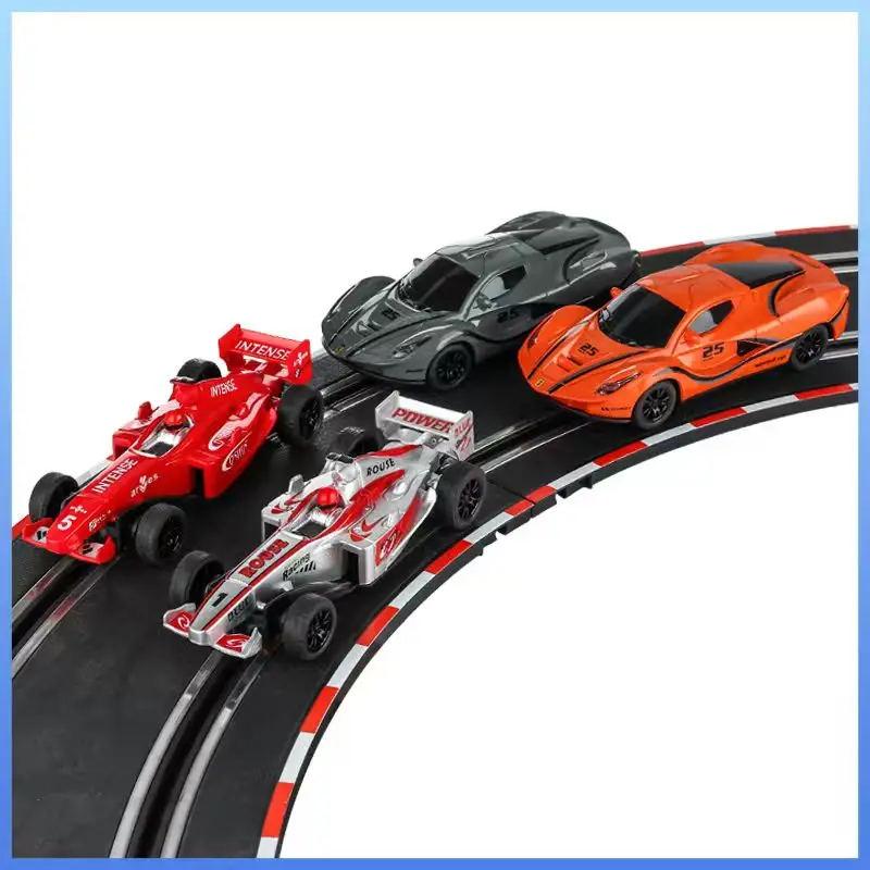 

Slot 1:43 Electric Race Track Car Accessories Toys Double Remote Control Car Autorama Circuit Railway Vehicle Kids Gifts