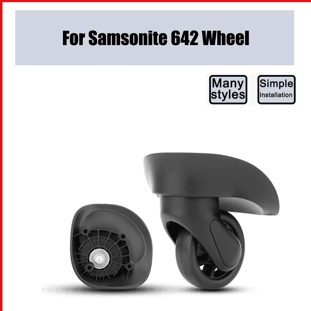 

For Samsonite 642 Trolley Case Wheel Pulley Sliding Casters Universal Wheel Luggage Wheel Silent Smooth Wear-resistant Black