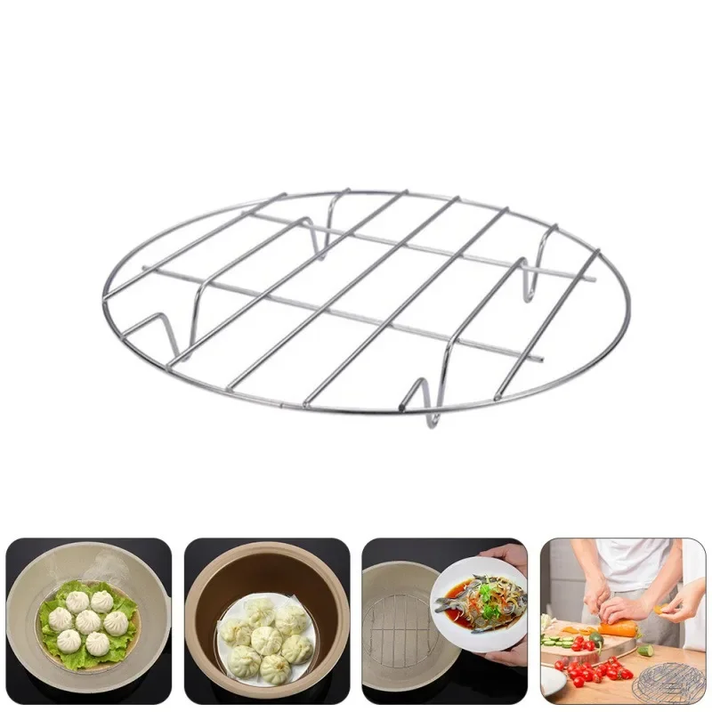 6/7/8 Inch Round Cooling Rack Stainless Steel Cooking Steaming Roasting Rack for Oven Pot Air Fryer Pressure Cooker Cake Pan