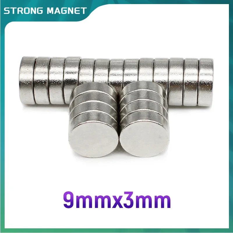 10/20/50/100/200/300PCS 9*3mm Small Round Rare Earth Magnet 9x3mm Permanent Neodymium Magnet Strong N35 Disc Search Magnet 9x3