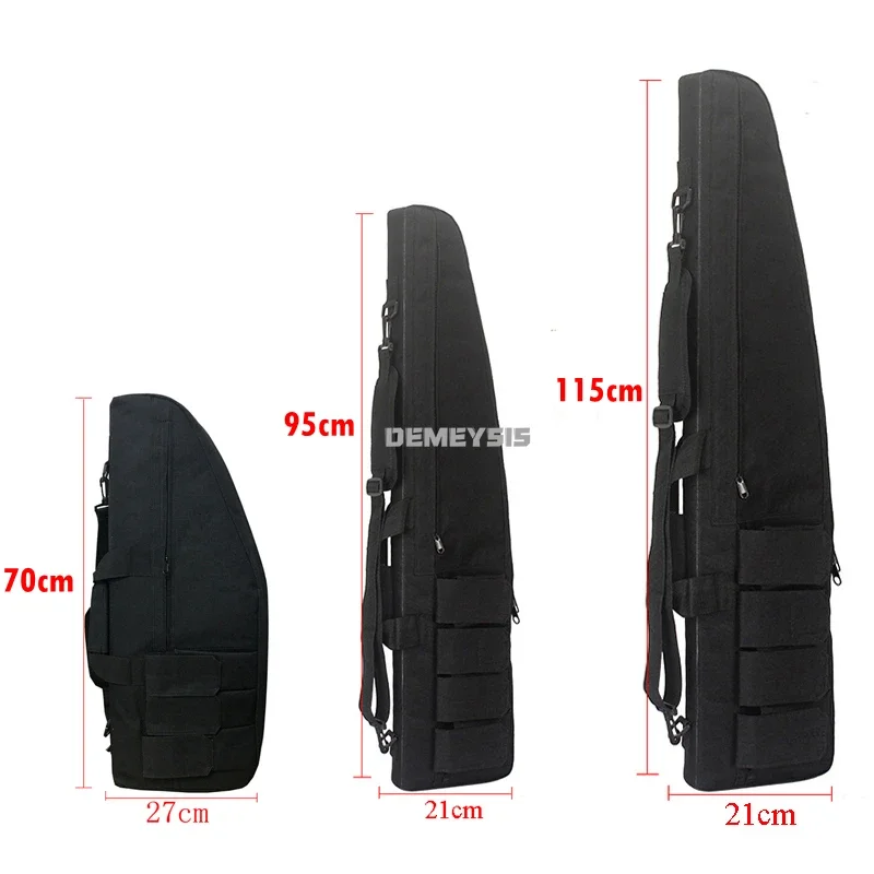 70cm / 95cm / 115cm Tactical Gun Storage Bag Outdoor Shooting Hunting Shotgun Carry Case Military Rifle Shoulder Bag with Pad