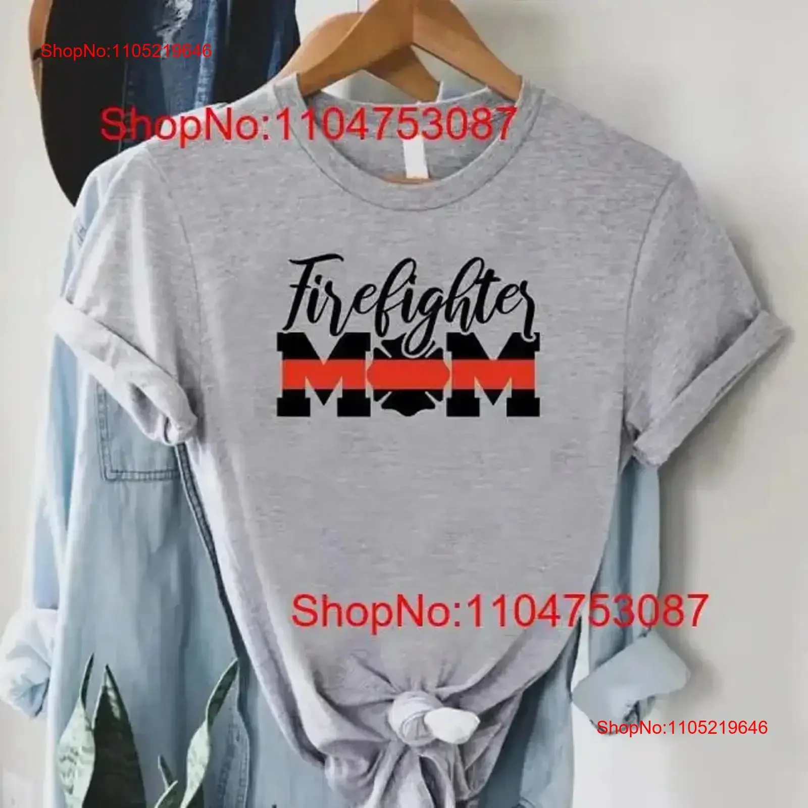 Camiseta de mamá bombero para mamá madres D vintage lavado suave Top uso diario cómodo homme estirado elegante vintage
