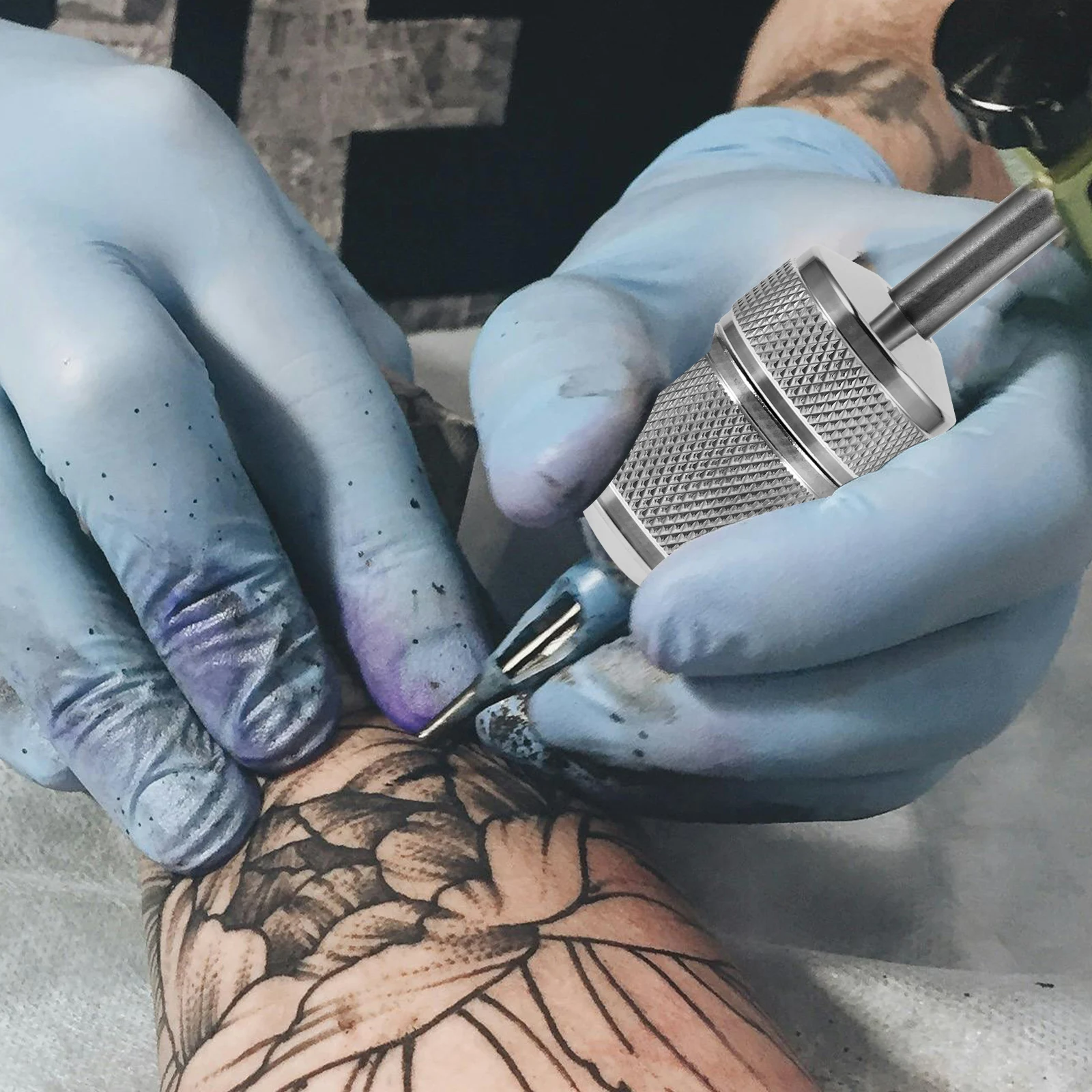 

Self-locking Handle Body Art Tools Metal Grips Automatic Tattoo Stainless Steel